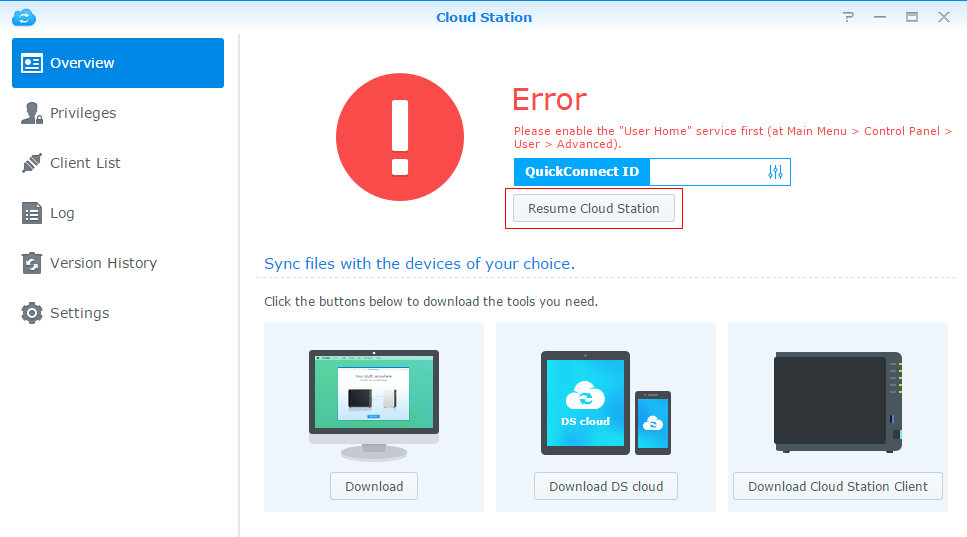 resume cloud station resume cloud station