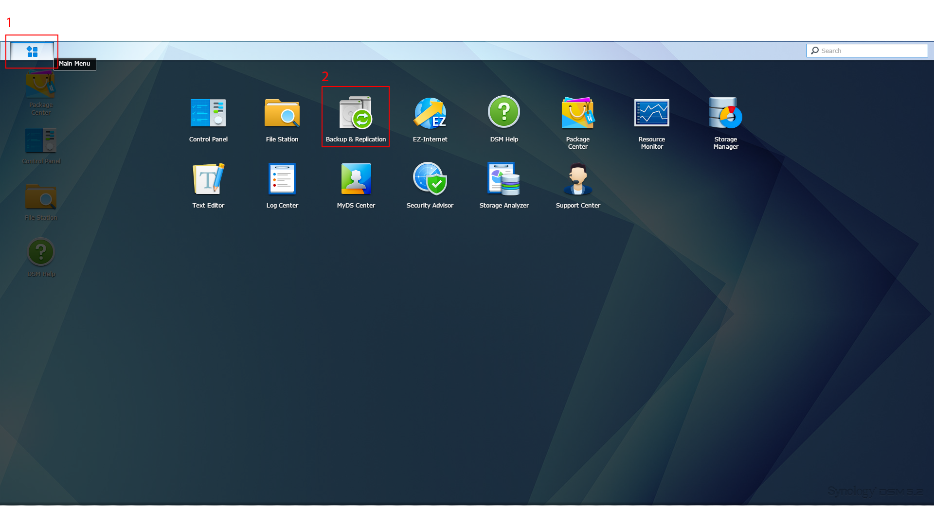 Main menu > Backup & Replication Main menu > Backup & Replication